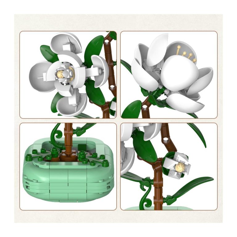 Camellia Flower Building Set Fiore di Camelia da Costruire